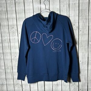 Peace love world hoodie size XS